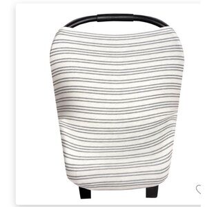 Copper Pearl Baby Striped Car Seat Cover Canopy Nursing Cover Multi-Use 5 In 1